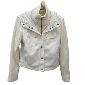 Gentryportofino Women’s Convertible Jacket Size 44 Italy (M) US cream color